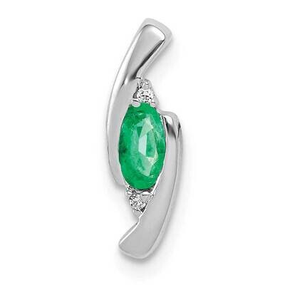 Fancy Diamond and Emerald Pendant 14k White Gold PM5262-EM-001-WA, MPN: PM5262-EM-001-WA, 883957214…