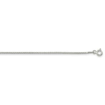 1.3mm Diamond-Cut Round Box Chain 20 Inch Sterling Silver QVX026-20, MPN: QVX026-20,