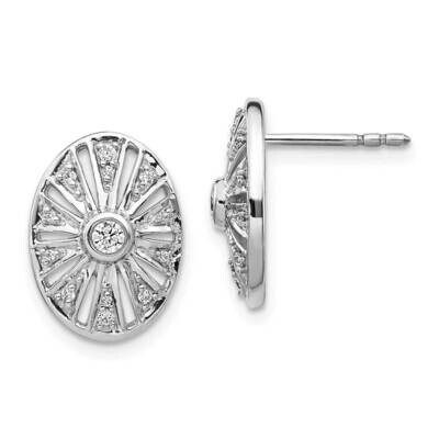 Vintage Earrings 14k White Gold Diamond EM3947-020-WA, MPN: EM3947-020-WA, 883957258843