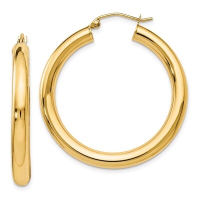 Leslie&#39;s Lightweight Hoop Earrings 14k Gold Polished HB-LE1283, MPN: LE1283, 191101758188