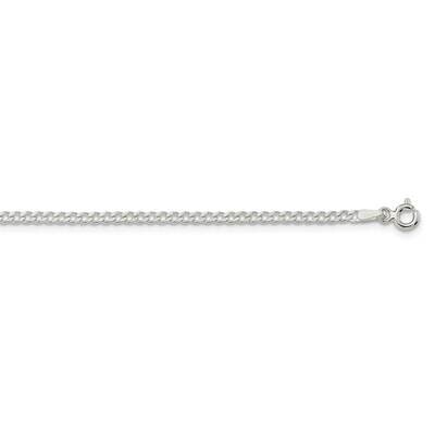 2.3mm Beveled Curb Chain 26 Inch Sterling Silver QFB060-26, MPN: QFB060-26,