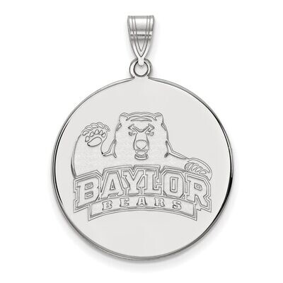 Baylor University Extra Large Disc Pendant Sterling Silver SS044BU, MPN: SS044BU, 886774678917