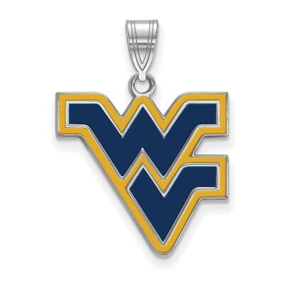 West Virginia University Large Enamel Pendant Sterling Silver SS032WVU, MPN: SS032WVU, 886774722283
