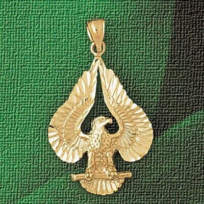Dazzlers Jewelry Eagle Pendant Necklace Charm Bracelet in Yellow, White or Rose Gold 2811, MPN: DZ-…