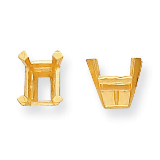 14k Yellow Gold Emerald Center Head With Pad 3.5 X 2.5mm Setting YG204-1, MPN: YG204,