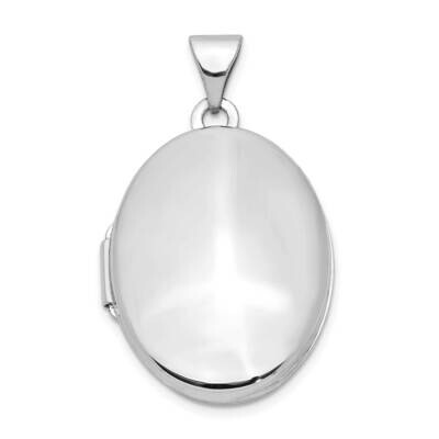 Polished Oval Locket 10k White Gold 10XL352, MPN: 10XL352,