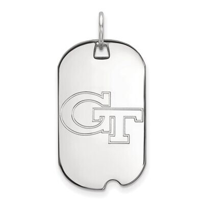 Georgia Institute of Technology Small Dog Tag Sterling Silver SS021GT, MPN: SS021GT, 886774684543