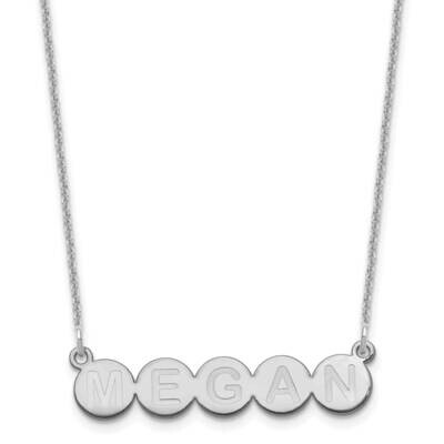 5 Letter Bubble Necklace 10k White Gold 10XNA1321W, MPN: 10XNA1321W,