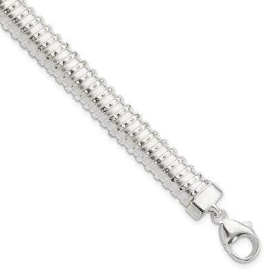 Textured Bracelet Sterling Silver Polished QG5823-7.5, MPN: QG5823-7.5, 196904164785