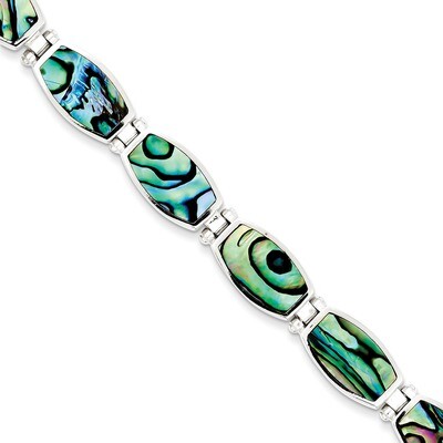 7.25 Inch Abalone Bracelet Sterling Silver QH1032-7.25, MPN: QH1032-7.25, 883957951669