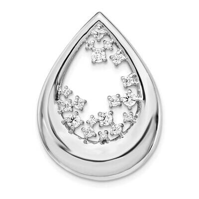 1/2Ct. Diamond Fancy Teardrop Pendant 14k White Gold PM4387-050-WA, MPN: PM4387-050-WA, 883957670669