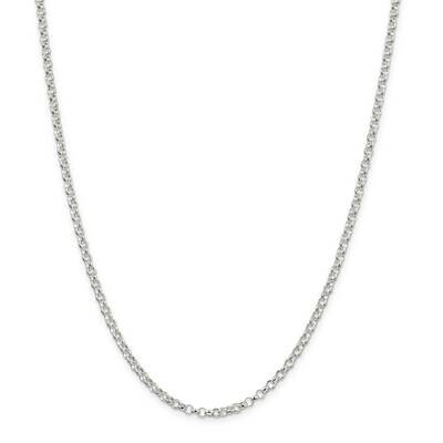 3mm Rolo Chain 22 Inch Sterling Silver QFC74-22, MPN: QFC74-22, 191101768958