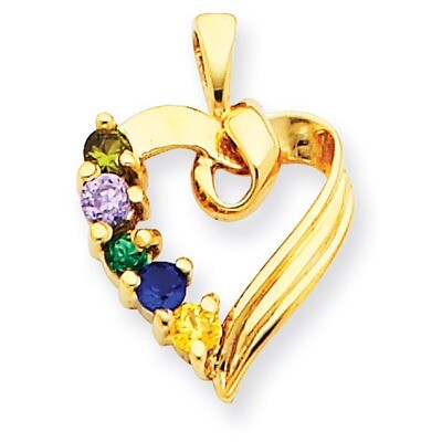 5 Birthstones Family Pendant 14k Yellow Gold XMP52/5, MPN: XMP52/5, 883957447902
