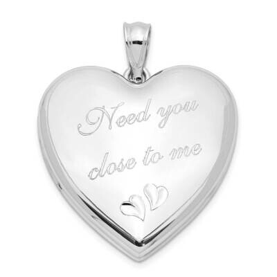 Need You Close.. Ash Holder Heart Locket Sterling Silver Rhodium-plated QLS1011, MPN: QLS1011, 8867…