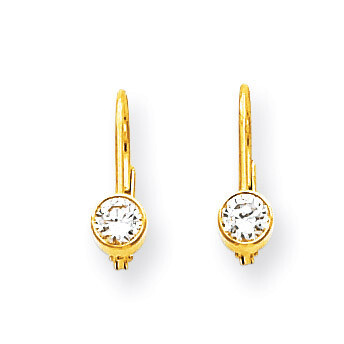 4mm Round Leverback Earring Mountings 14k Gold XLB11, MPN: XLB11,