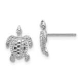 Turtle Post Earrings 10k White Gold 10TE627W, MPN: 10TE627W, 191101567179