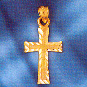 Dazzlers Jewelry Cross Pendant Necklace Charm Bracelet in Yellow, White or Rose Gold 8319, MPN: DZ-…