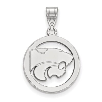 Kansas State University Sm Pendant in Circle Sterling Silver SS033KSU, MPN: SS033KSU, 886774687186