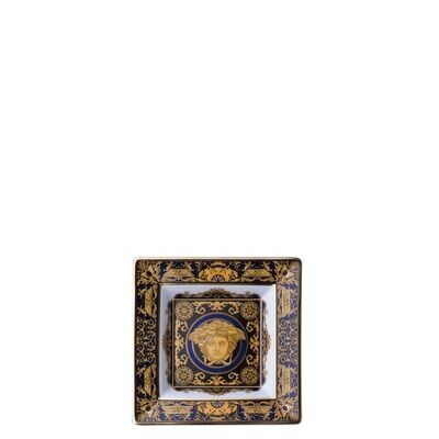 Versace Medusa Blue Tray Porcelain 5 1/2 inch Square, MPN: 14085-409620-25814, 790955201378