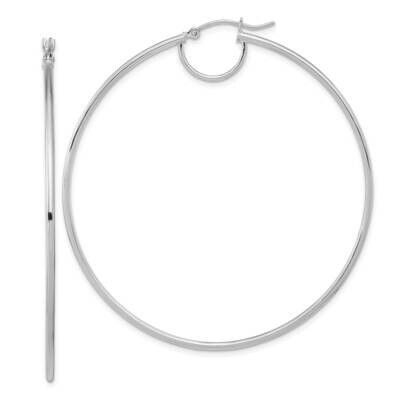 Fancy Hoop Earrings 14k White Gold Polished TF2151W, MPN: TF2151W, 883957992518