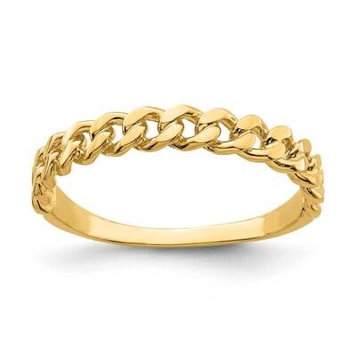 Chain Link Band Ring 14k Gold K3865, MPN: K3865, 637218050451