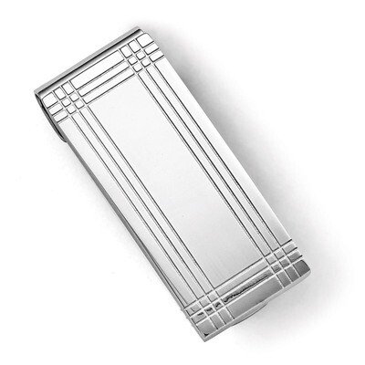Polished and Grooved Money Clip - Stainless Steel SRM161 by Chisel, MPN: SRM161, 886774622446
