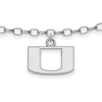 University of Miami Anklet Sterling Silver SS030UMF, MPN: SS030UMF, 886774724447
