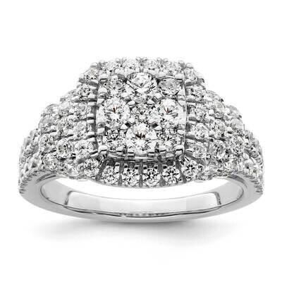 Si1/Si2, G H I, Cluster Ring 14k White Gold Lab Grown Diamond RM8821E-150-WLG, MPN: RM8821E-150-WLG…