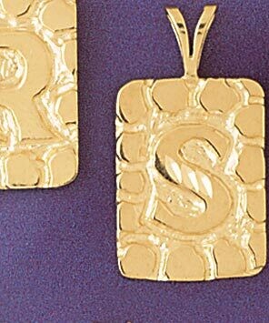 Dazzlers Jewelry Initial S Pendant Necklace Charm Bracelet in Yellow, White or Rose Gold 9576s, MPN…