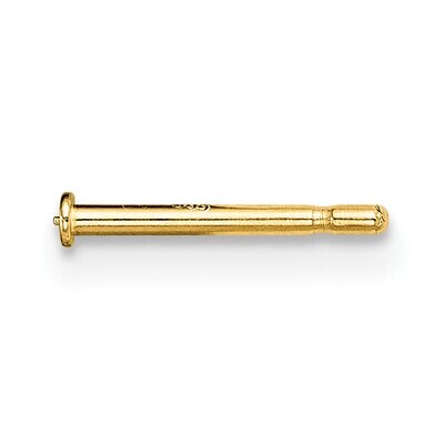 Fusion Friction with Head Earring Post 14k Yellow Gold YG703, MPN: YG703,