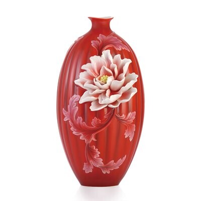 Franz Porcelain Lasting Magnificence Peony Vase FZ03307, MPN: FZ03307,