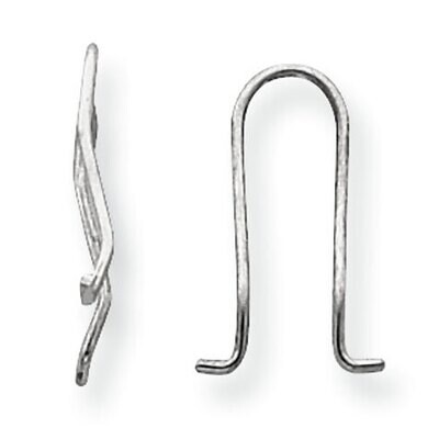 .75 x .46 inch Omega Wire Earring Component Sterling Silver SS3216, MPN: SS3216,