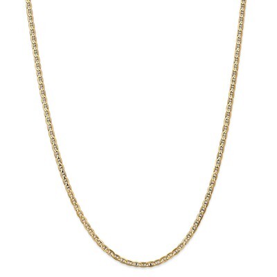 Leslie&#39;s 3mm Concave Anchor Chain 16 Inch 14k Gold HB-1314-16, MPN: 1314-16, 191101847165