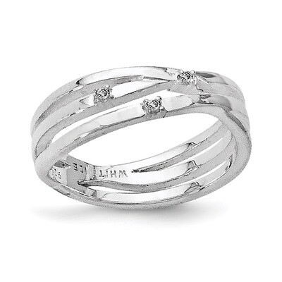 .03Ct. Diamond Ring Sterling Silver QW212-6, MPN: QW212, 883957315782