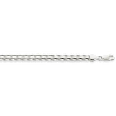 5mm 6-Sided Oval Snake Chain 24 Inch Sterling Silver QFS24-24, MPN: QFS24-24,