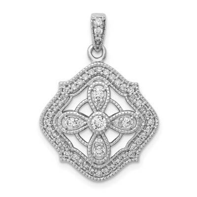 1/2Ct. Diamond Fancy Pendant 14k White Gold PM3940-050-WA, MPN: PM3940-050-WA,