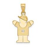 AAA Diamond Kid Pendant 14k Gold XK459AAA, MPN: XK459AAA, 883957117164