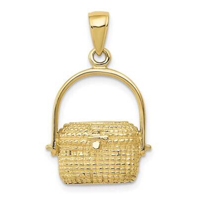 Large Nantucket Basket Pendant 10k Gold 10C3335, MPN: 10C3335,
