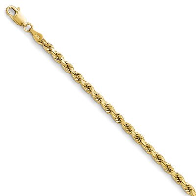 Leslie&#39;s 3.5mm Diamond Cut Rope Chain 24 Inch - 14k Gold HB-7006-24, MPN: 7006-24, 886774547190