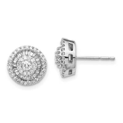 Cluster Post Earrings 14k White Gold Diamond EM5490-050-WA, MPN: EM5490-050-WA, 883957755410