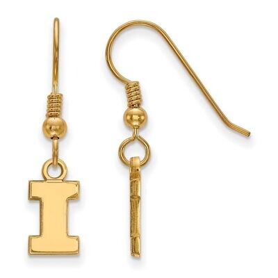 University of Illinois x-Small Dangle Earring Wire Gold-plated Silver GP006UIL, MPN: GP006UIL, 8867…