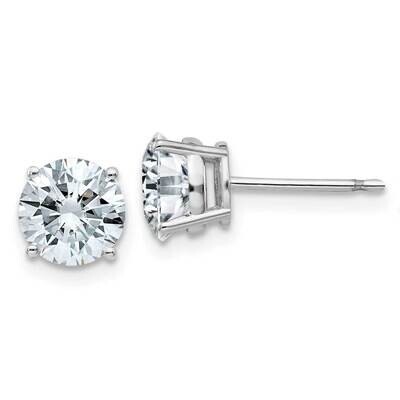 2ct. 6.5mm Round D E F Pure Light Moissanite Earrings 14k White Gold WG326-12MP, MPN: WG326-12MP, 1…