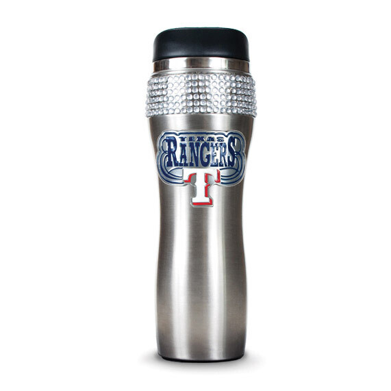 Rangers Silver Jeweled 14oz Stainless Tumbler GC3989, MPN: GC3989, 89006554496