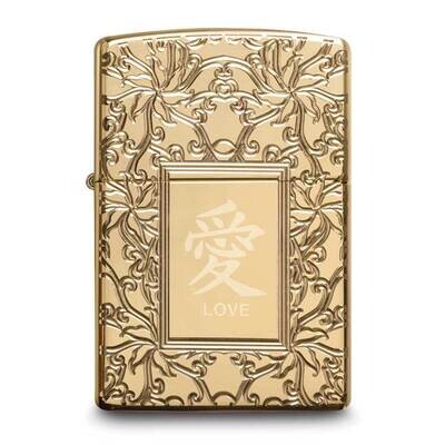 Zippo Armor High Polish Brass Chinese Love Lighter GM25887, MPN: GM25887, 191693113501