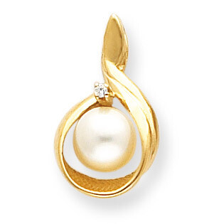 7mm Cultured Pearl Diamond pendant 14k Gold XP1742PL/A, MPN: XP1742PL/A, 883957233130