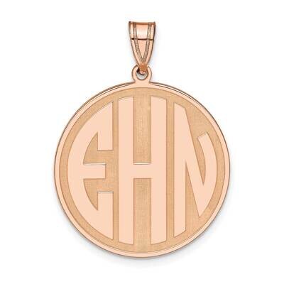 Block Letter Circle Pendant Sterling Silver Rose-plated XNA594RP, MPN: XNA594RP,