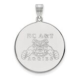 North Carolina A&amp;T x-Large Disc Pendant 14k White Gold 4W002NCA, MPN: 4W002NCA, 886774826943