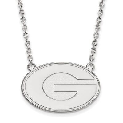 University of Georgia Large Pendant with Necklace Sterling Silver SS016UGA-18, MPN: SS016UGA-18, 88…