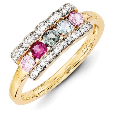 5 Birthstones Family Jewelry Diamond Semi-Set Ring 14k Yellow Gold XMR44/5, MPN: XMR44/5, 883957380…