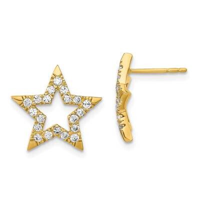Si1/Si2, G H I, Star Post Earrings 14k Gold Lab Grown Diamond EM7927-050-YLG, MPN: EM7927-050-YLG, …